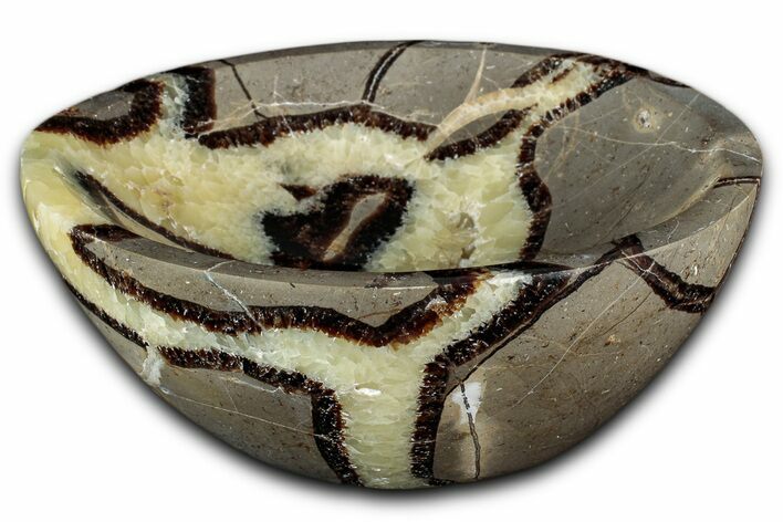 Unique Polished Septarian Dish - Madagascar #350233